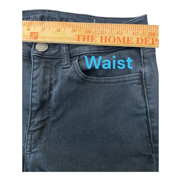 American Eagle Next Level Stretch Skinny Jeans Black Size 6 Regular Women’s - Picture 7 of 9